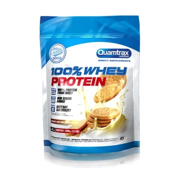Протеин Quamtrax 100% Whey Protein, 500 grams - Бисквит с заварным кремом