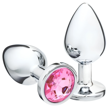 Стальная анальная пробка Passion S-Pink с кристаллом (ROZ6501103880)