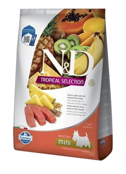 Сухой низкозерновой корм для взрослых собак мелких пород Farmina N&D Tropical Selection Salmon Adult Mini с лососем и тропическими фруктами 5 кг (183869)