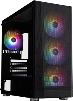 Корпус 1STPLAYER FD5-M-BK-4F1 Black