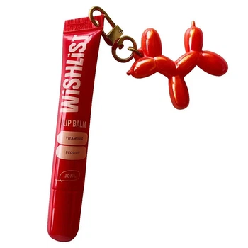 Бальзам блеск для губ velvet coral Wishlist lip gloss balsam, 10 мл + игрушка-брелок WL-03-454