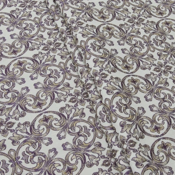 Ткань жаккард Фезер фиолет, золото (308г/м.кв140см пог.м) 138279