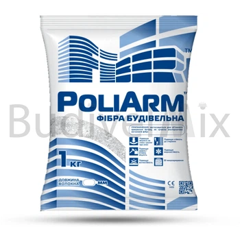 Фібра будівельна поліпропіленова PoliArm 40 мм 1 кг