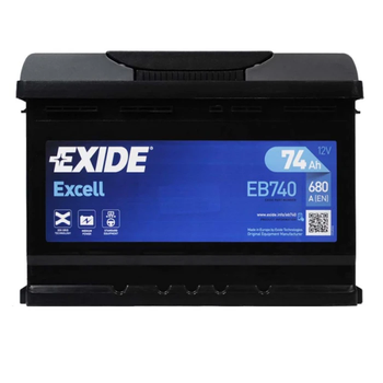 Акумуляторна батарея Exide Excell 6СТ-74 Євро (EB740) (680А)