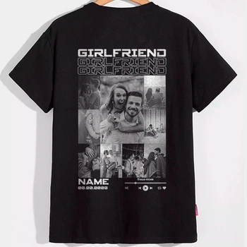 Футболка Girlfriend колаж c Вашими фото и надписями PG06873 goodreclama XXL Черный