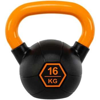 Гиря цельная обрезиненная с окрашенной ручкой LiveUp Competition Kettlebell 5336-16 вес 16кг