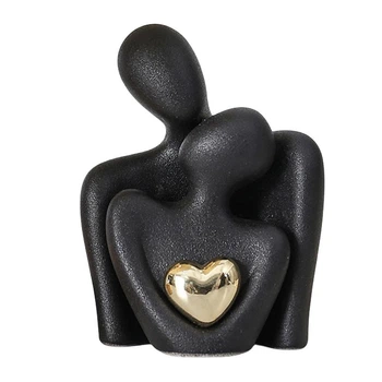 Статуетка для пар Golden Heart 7х3х9см Чорна мала (M-9562S-BL)