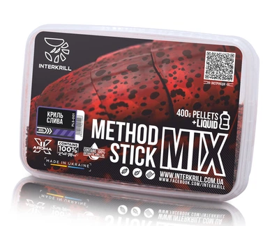 Пеллетс Interkrill Method Stick Mix 400г/Ліквід слива/50мл (PLS-001)