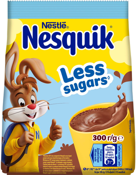 Суміш суха для приготування швидкорозчинного напою з какао Nesquik зі зниженою кількістю цукру 300 г (8445291767096)