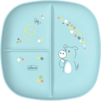 Тарілка секційна Chicco 12м+ Блакитна (16003.25)