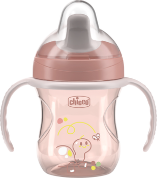 Поїльник-непроливайка Chicco Training Cup 200 мл Рожевий (06921.15) (8058664180622)