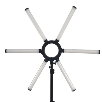 LED лампа Зірка STAR LIGHT AL120X 60W для зйомки та макіяжу з регулюванням температури, штативом і тримачем