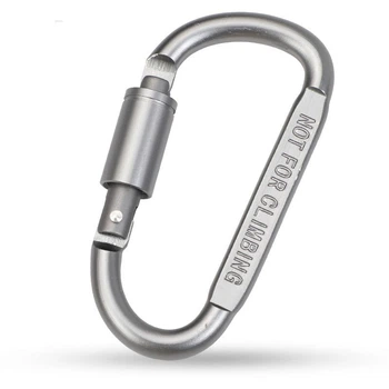 Карабін з муфтою Aluminum Carabine 82*42 мм до 100 кг Silver