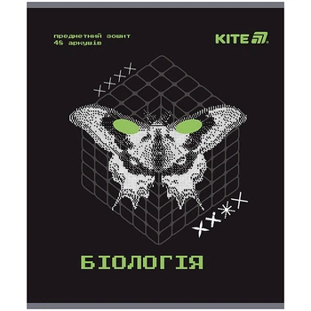 Предметний зошит Kite Techno Біологія 48 аркушів клітинка гібридний лак (k25-240-7)