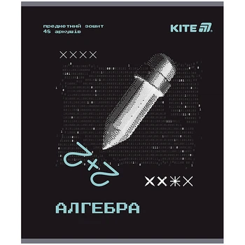 Предметний зошит Kite Techno Алгебра 48 аркушів клітинка гібридний лак (k25-240-3)