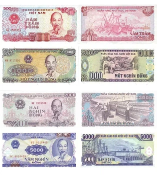 Набір банкнот В'єтнам 4 банкноти 1988-1991 рік UNC