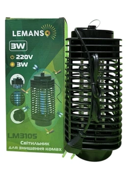 Светильник от комаров Lemanso LM3105 T5 3W 220-240V черный
