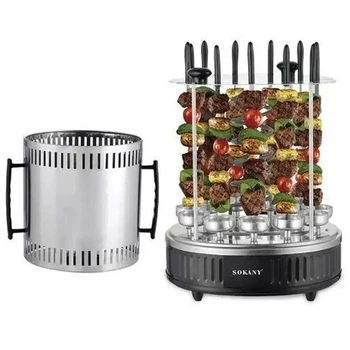 Электрошашлычница Sokany SK-6114 1500W вертикальная на 11 шампуров
