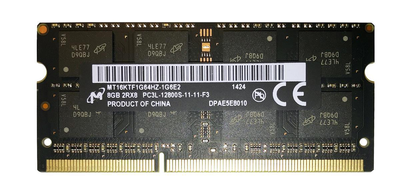 Оперативна пам'ять Micron SODIMM DDR3L 8GB 2Rx8 1600Mhz PC3L-12800S MT16KTF1G64HZ-1G6E2 (31276)