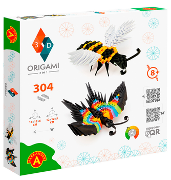 Zestaw kreatywny Alexander origami 3 d 2 w 1 motyl pszczoła (2566)