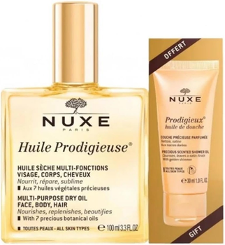Набір для догляду за обличчям Nuxe Prodigieus Collection Універсальна суха олія 100 мл + Олія для душу 30 мл (3264680036996)