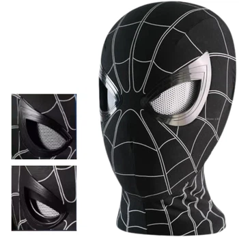 Інтерактивна чорна маска Людина Павук з блимаючими очима - Spiderman