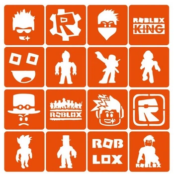 Набор трафаретов для биотату "Roblox" Roblox_simple-16