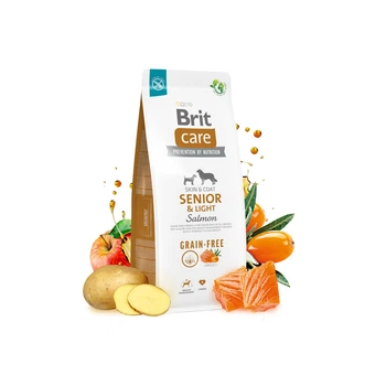 Сухой беззерновой корм для пожилых собак всех пород Brit Care Dog Grain-free Senior & Light с лососем 3 кг
