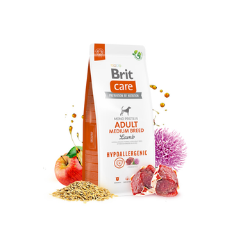 Сухой корм для взрослых собак средних пород Brit Care Adult Medium Breed Lamb & Rice