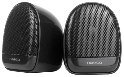 System akustyczny Omega Speaker 6W RMS USB 3.5 mm Audio Black Elipse (5907595461498)