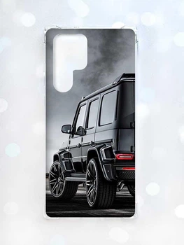 Чохол з потовщеними кутами на Samsung Galaxy S22 Ultra :: Авто чорне (принт 235)