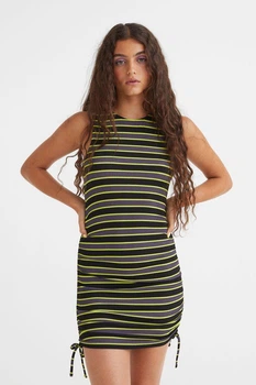 Сукня H&M Divided чорний-сірий-салатовий GRZPT715 S