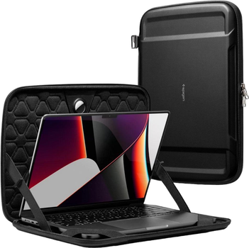 Pokrowiec na laptopa Spigen Rugged Armor Pro Pouch AFA04270 do MacBook Pro 14" Czarny (8809811858433) (955555907821597) - Outlet
