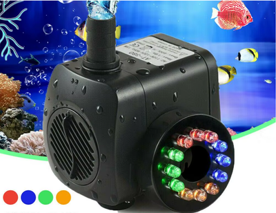 Погружной насос для фонтана с LED RGB подсветкой 80 Вт, 4000 л/ч