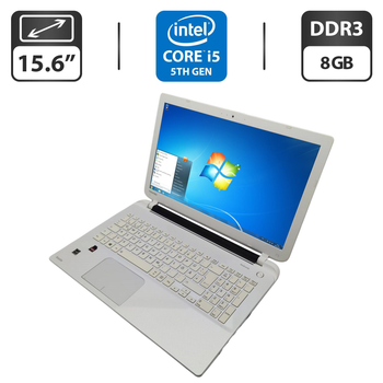 Ноутбук Toshiba Satellite L50 / 15.6" (1366x768) TN / Intel Core i5-5200U (2 (4) ядра по 2.2 - 2.7 GHz) / 8 GB DDR3 / 500 GB HDD / Intel HD Graphics 5500 / WebCam б/у