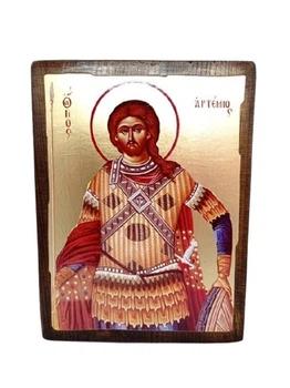 Икона Артемий святой мученик 210*280 мм (на дереве в золоте)