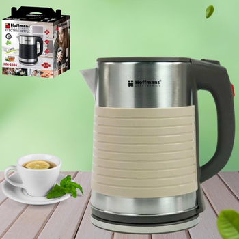 Электрочайник 2,5 л металлический Hoffmans Electronics HM-2545 Электрический чайник для дома 2000W Бежевый