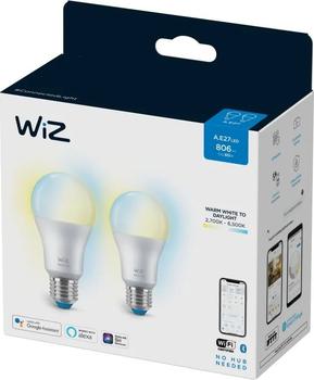 Zestaw inteligentnych żarówek WIZ Wi-Fi Bulb A60 E27 8 W 2 szt. (929002383532)