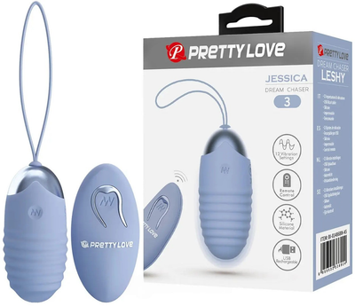 Виброяйцо вагинальное Baile Lybaile Pretty Love Jessica Dream chaser 3 Brasil с пультом управления Синее (BI-014362W-3A5)(6959532336917)