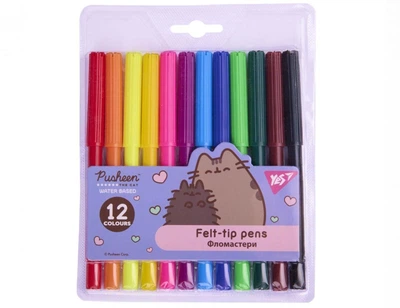 Фломастеры 12цв. YES Pusheen 650545/650568