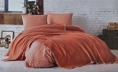 Комплект постельного белья Lavilla "Oranj" с вафельным покрывалом 220*240