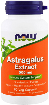 Suplement diety Now Foods Astragalus 500 mg 90 kapsułek (733739045980)