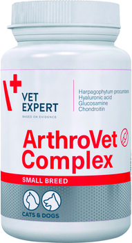 Suplement diety VetExpert ArthroVet Complex Small breed & cats dla utrzymania zdrowej chrząstki i funkcji stawów u kotów i psów małych ras 60 kapsułek (5901891240641)