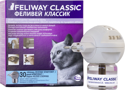 Dyfuzor + wkład wymienny Ceva Feliway Classic uspokajający dla kotów 48 ml (3411112255061)