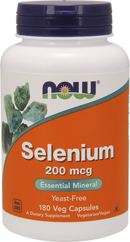 Minerały Now Foods Selen 200 mcg 180 kapsułek żelowych (733739014863)