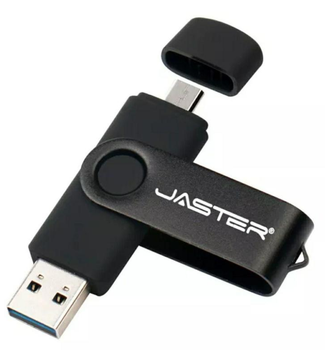 Флешка Jaster 64 Gb 2.0 OTG USB micro-USB Type-C Flash Drive флешнакопичувач в Подарунок перехідник Type-c