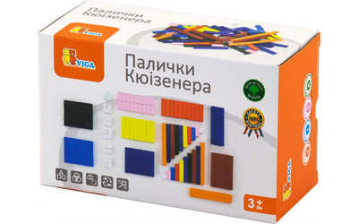 Навчальний набір Палички Кюїзенера Viga Toys 51765 Різнокольоровий shop (2000903577607)