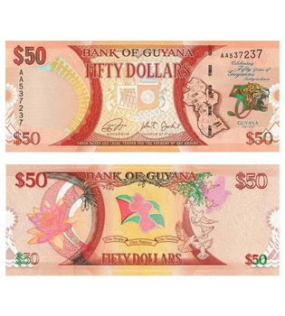 Банкнота Гайана 50 доларів 2016 рік UNC