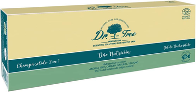 Zestaw do pielęgnacji włosów Dr. Tree Natural Nutrition Szampon w kostce 75 g + Żel pod prysznic w kostce 120 g (8429449104278)
