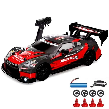 Машинка для дрифта на радиоуправлении 4WD RC Nissan GT-R (R35) 20см с подсветкой